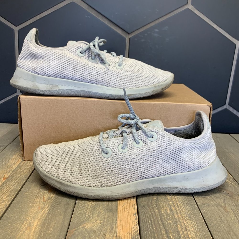 ~!Used W/O Box! Mens Allbirds Tree Runner Grey Low Mesh Trainer Sneaker Size 13